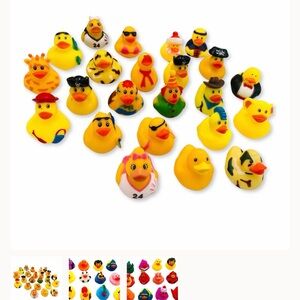 Assorted Yellow Rubber Duck Toy Set